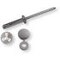 Kit de fixation gris pour plaque d'immatriculation